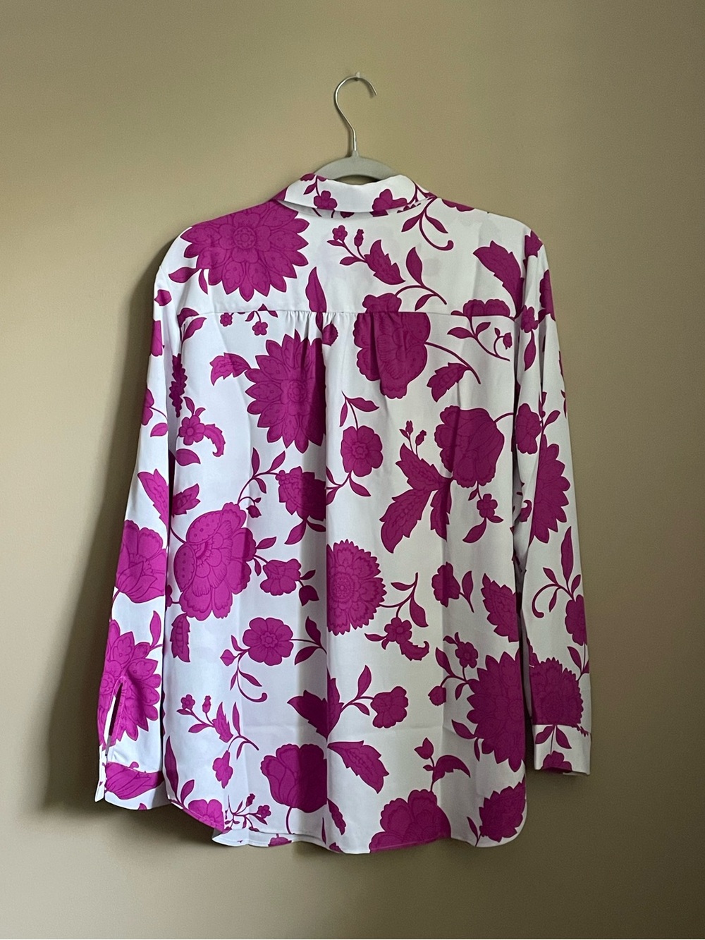 NWOT Ann Taylor floral popover shirt w/ bold floral print sz XL - Picture 10 of 13